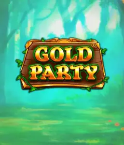 Discover the fairy-tale forest of Gold Party slot by Pragmatic Play, showcasing a charming wooden sign adorned with golden letters. The backdrop of misty green forest which adds a mystical touch to the slot's theme. Great for those who enjoy nature-themed slots, providing a whimsical adventure. 